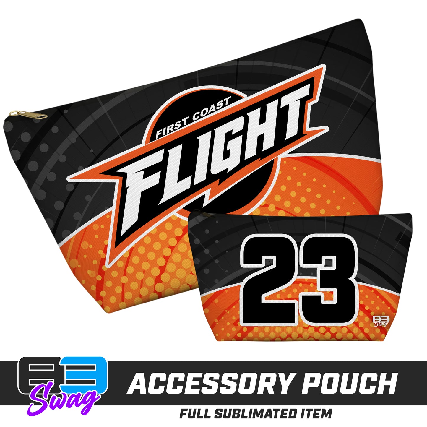 CUSTOM - 7"x12" Accessory Pouch w T-bottom - FCF Flight Baseball