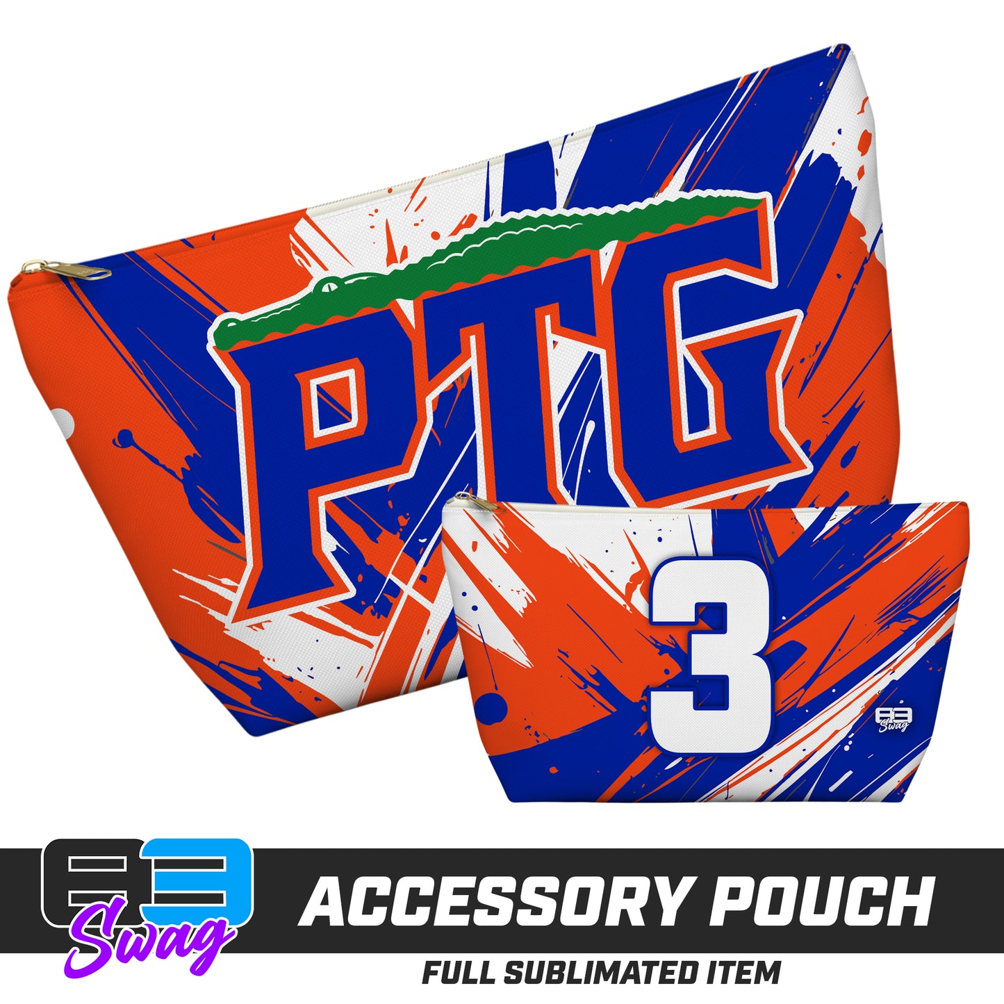 7"x12" Accessory Pouch w T-bottom - Palatka TailGators Baseball v.26