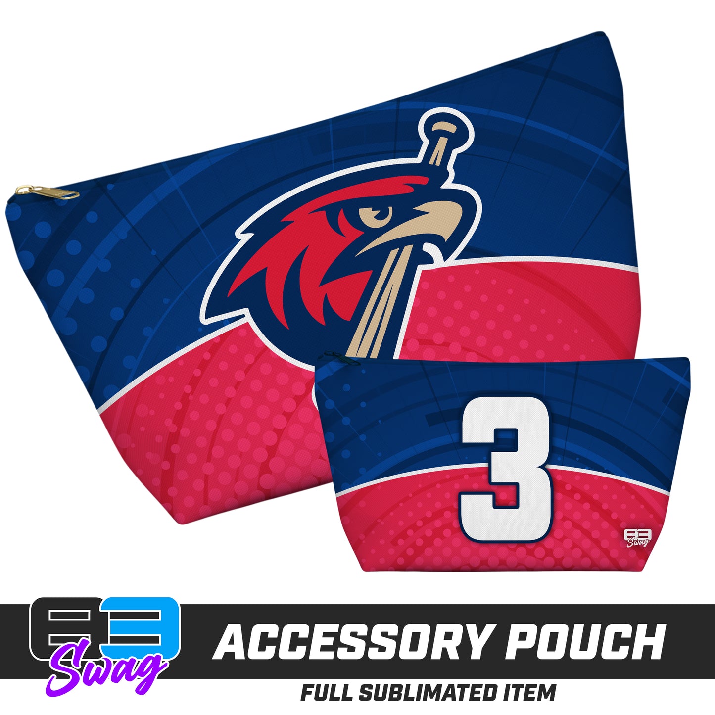 CUSTOM - 7"x12" Accessory Pouch w T-bottom - MSA Redtails Baseball