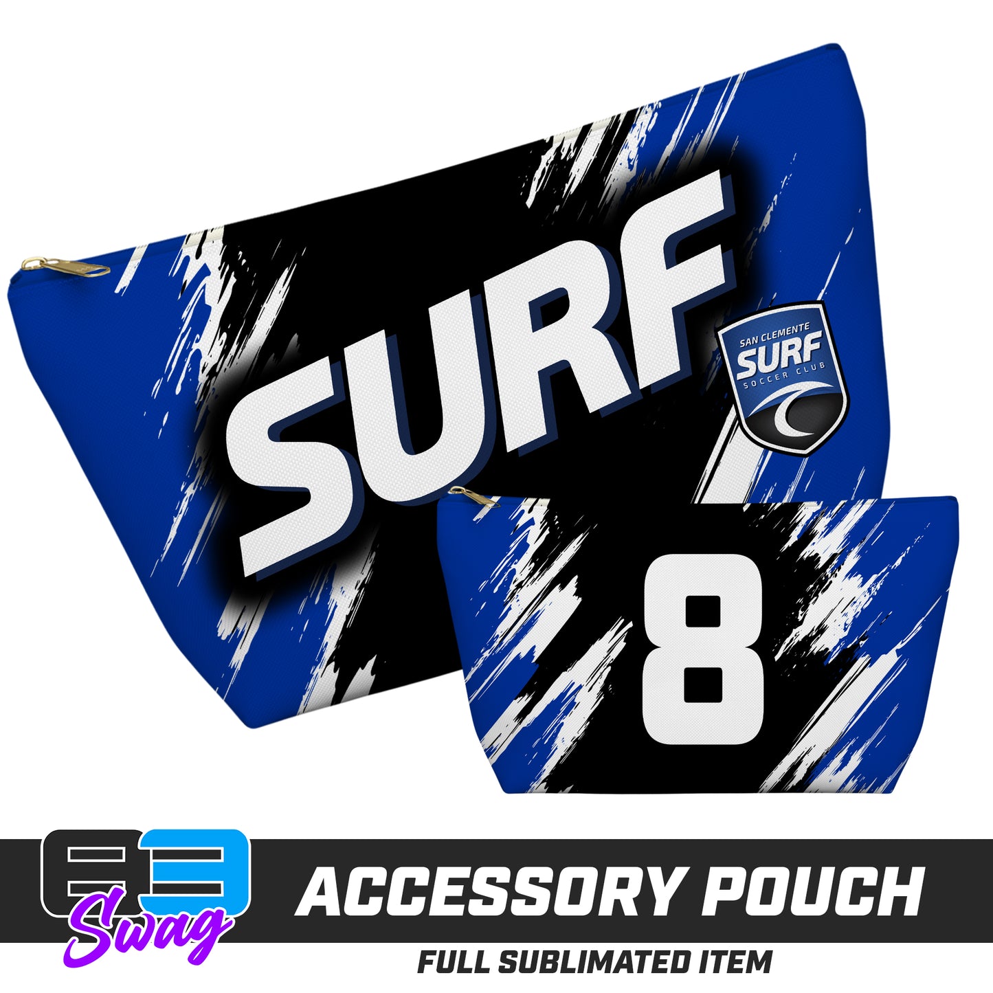 7"x12" Accessory Pouch w T-bottom - San Clemente Surf Soccer Club