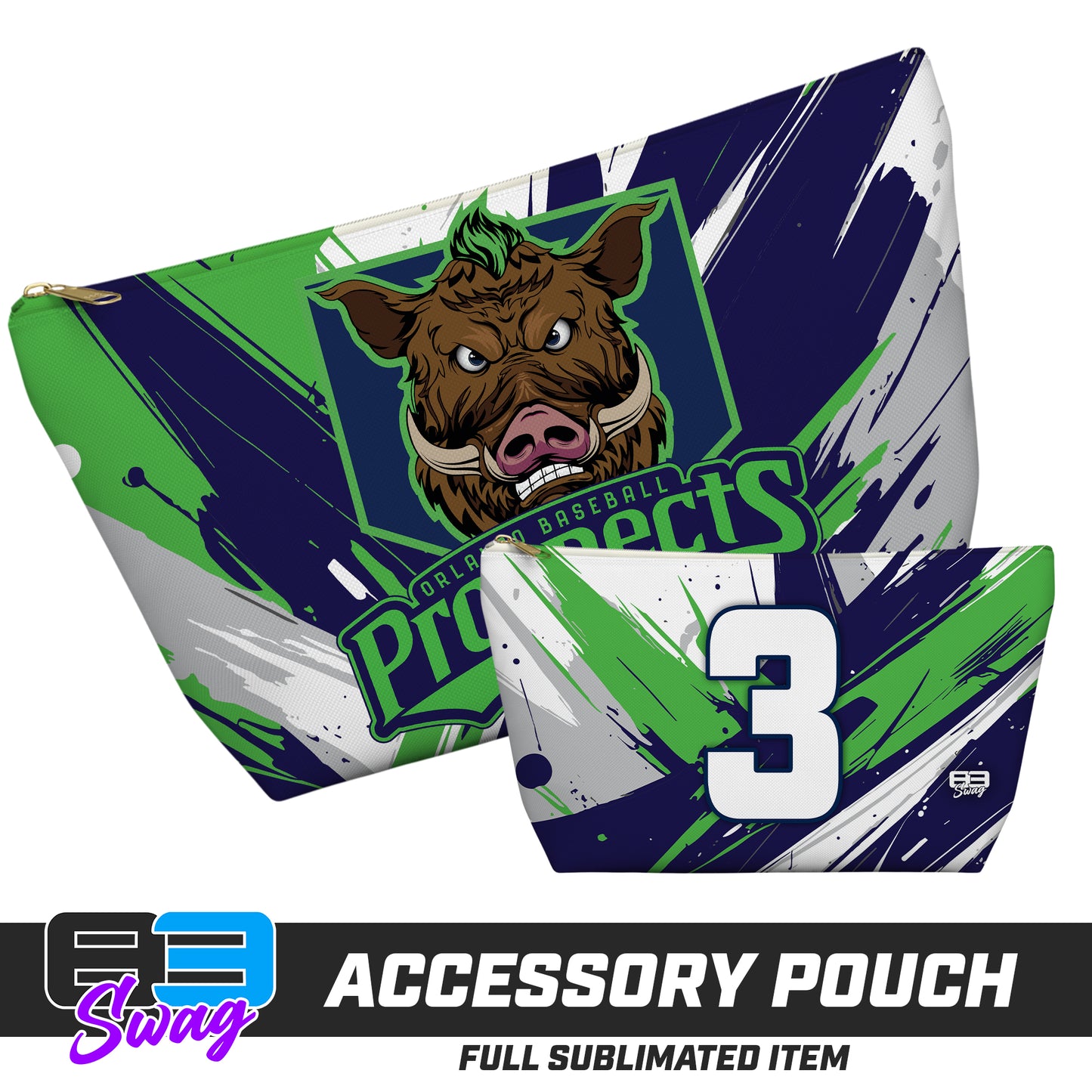 7"x12" Accessory Pouch w T-bottom - Orlando Baseball Prospects - War Hogs V.2016