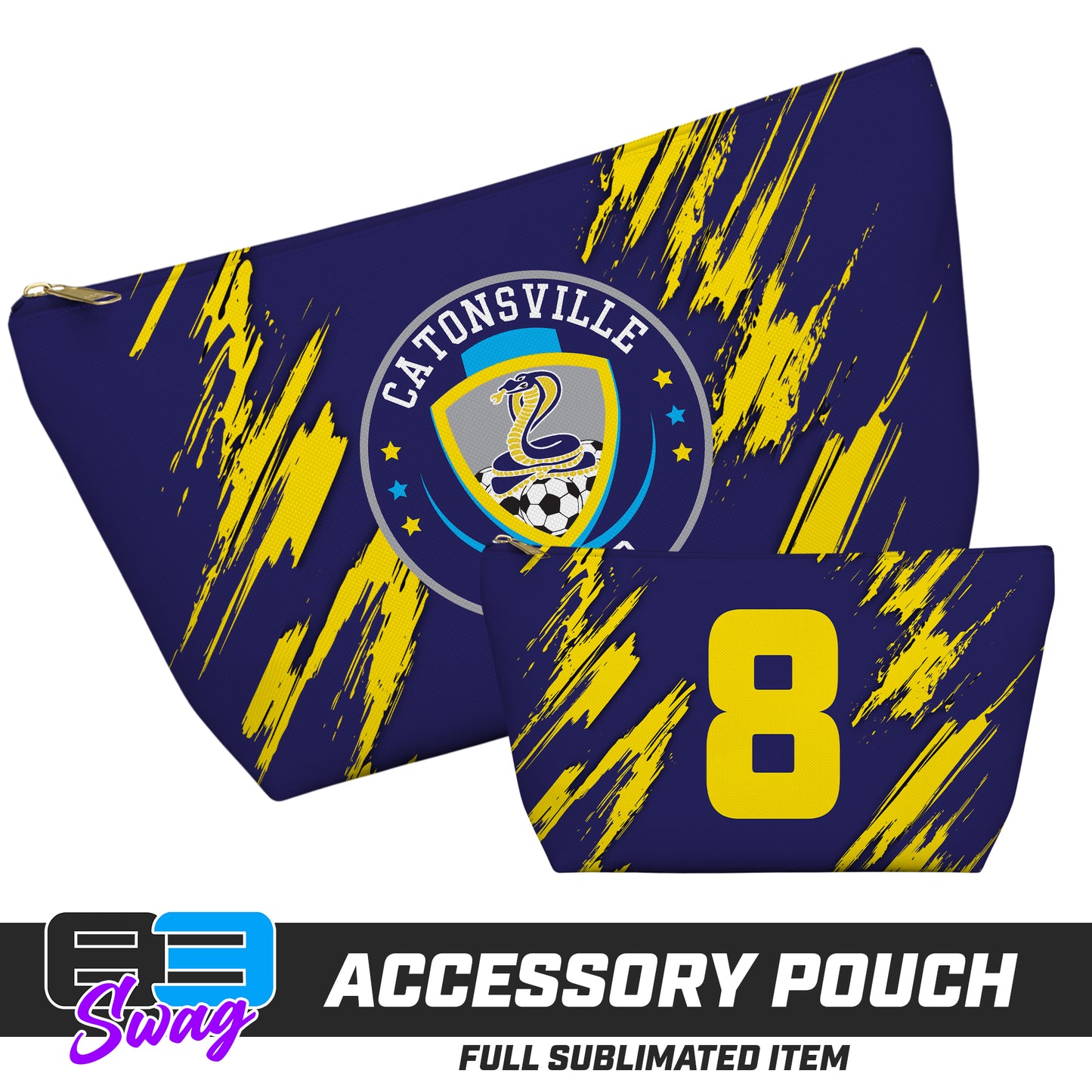 7"x12" Accessory Pouch w T-bottom - Catonsville Cobras Soccer