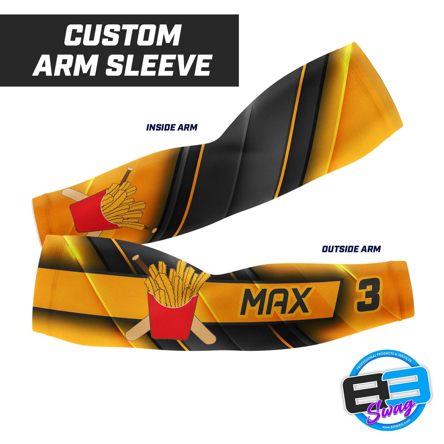 Team Rally Fries Baseball - Arm Sleeves - 83Swag