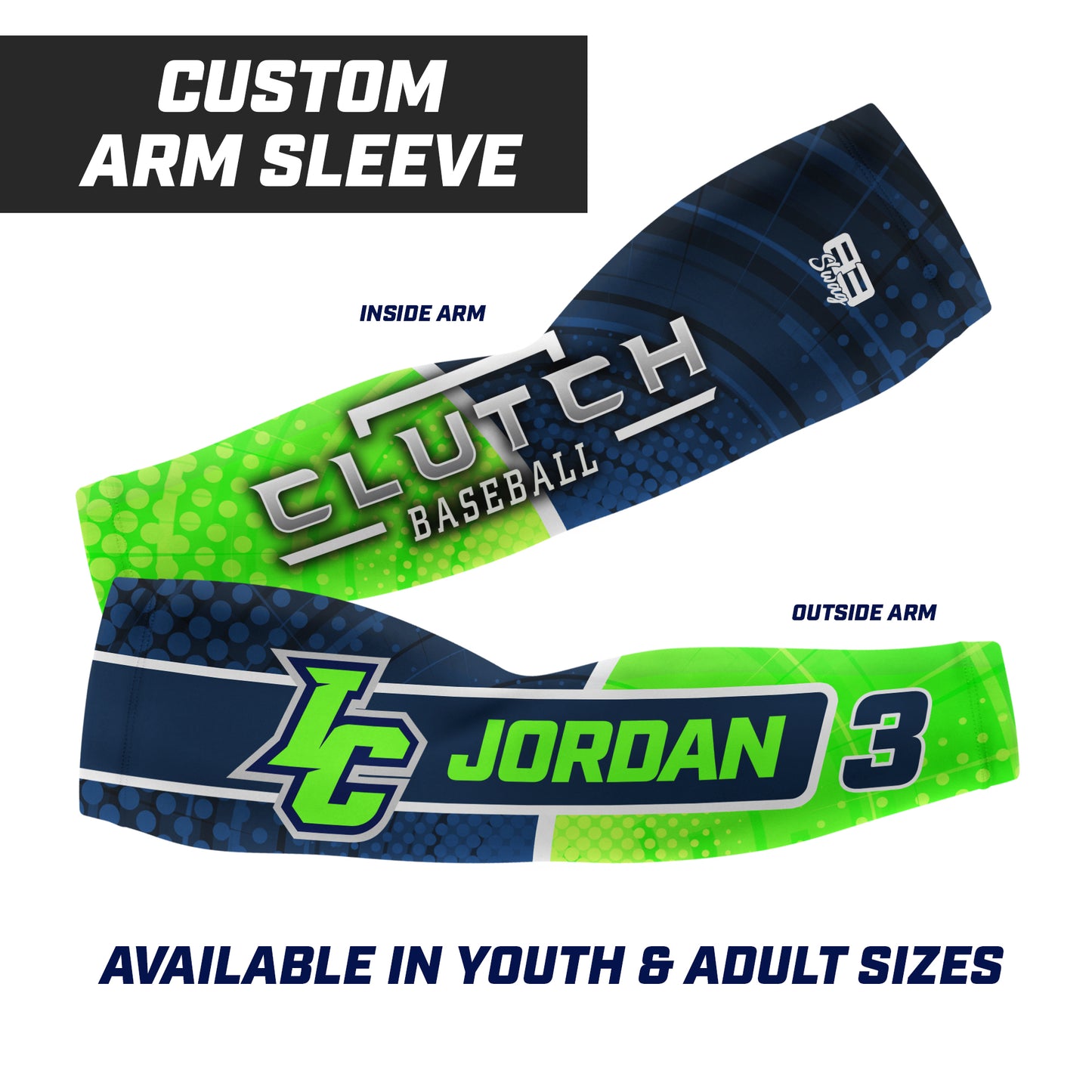 CUSTOM - Full Sublimated Arm Sleeve - Indy Clutch Baseball