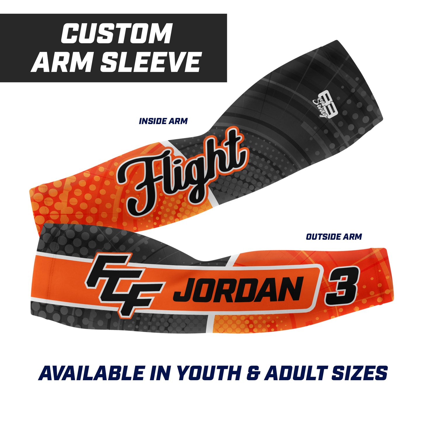CUSTOM - Full Sublimated Arm Sleeve - FCF Flight Baseball