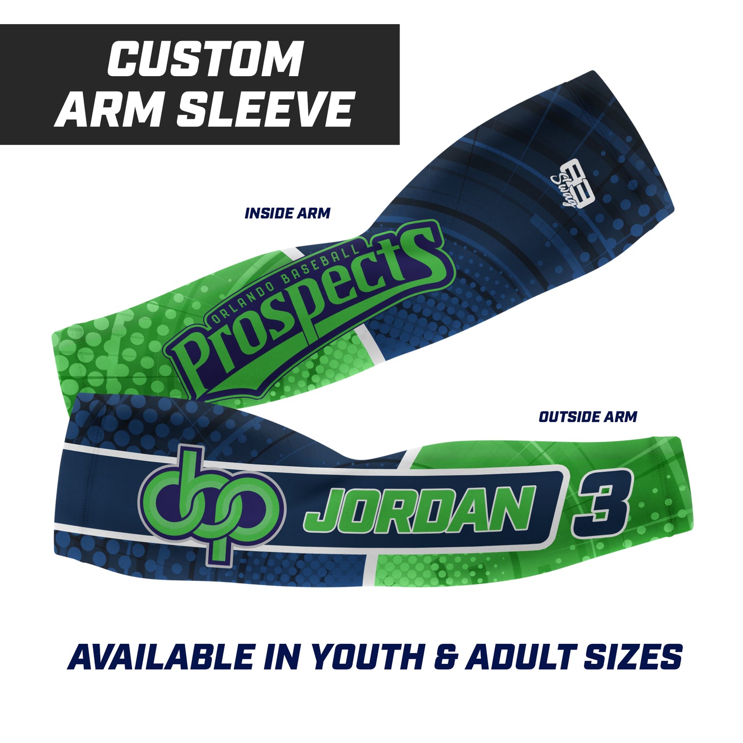 CUSTOM - Full Sublimated Arm Sleeve - Orlando Baseball Prospects - OBP