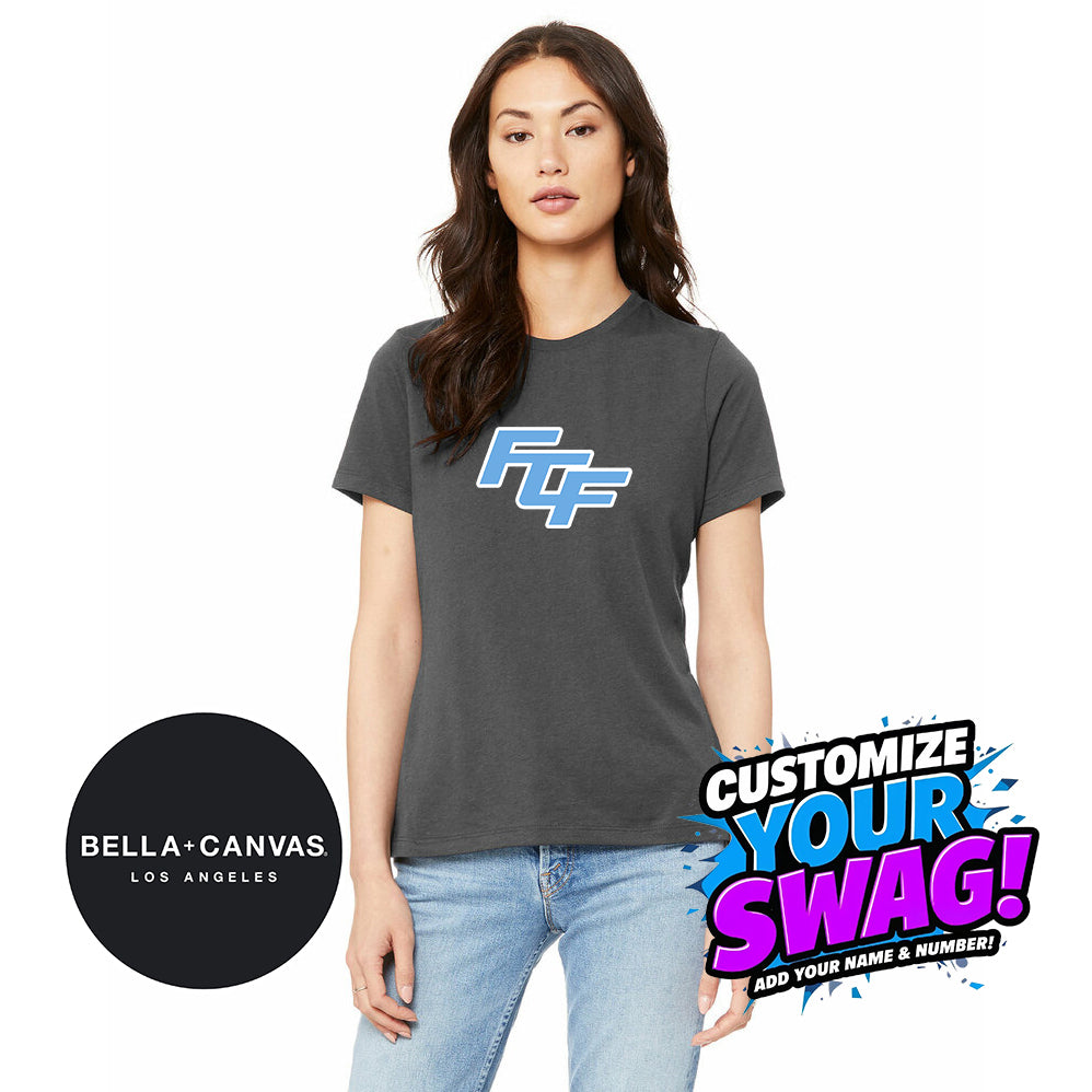 Bella + Canvas B6400 Women's Relaxed Jersey Short-Sleeve T-Shirt - FCF Flight Baseball Blue