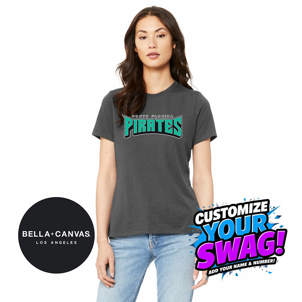 Bella + Canvas B6400 Women's Relaxed Jersey Short-Sleeve T-Shirt - South Florida Pirates (Copy)