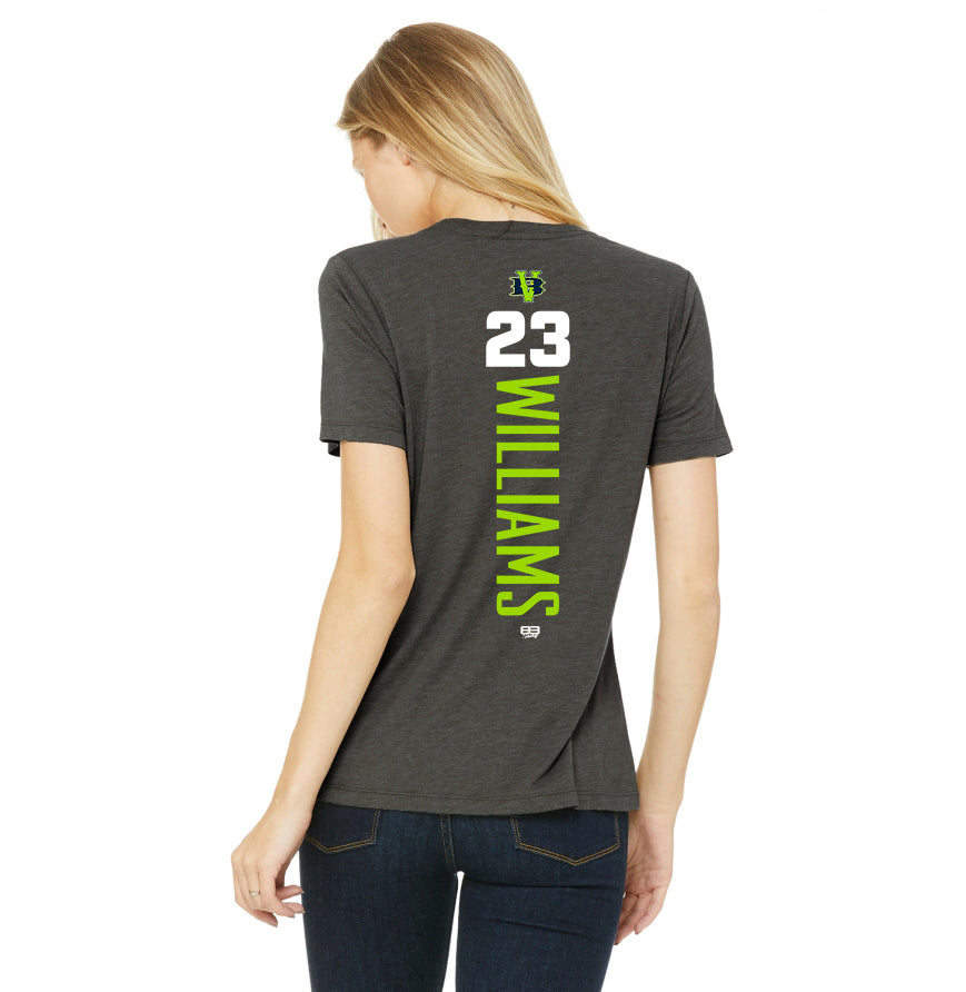 Bella + Canvas B6400 Women's Relaxed Jersey Short-Sleeve T-Shirt - VB Bombers Baseball