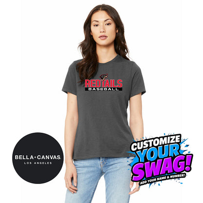 Bella + Canvas B6400 Women's Relaxed Jersey Short-Sleeve T-Shirt - MSA Redtails Baseball