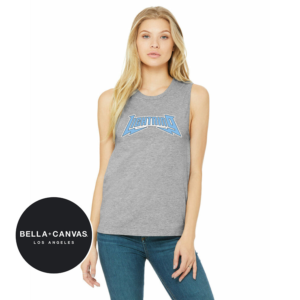 Bella + Canvas B6003 Women's Jersey Muscle Tank - Lightning Baseball