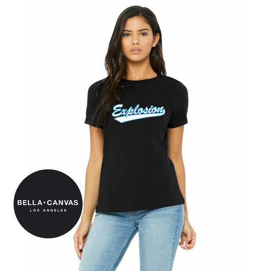 Bella + Canvas B6400 Women's Relaxed Jersey Short-Sleeve T-Shirt -Explosion Softball