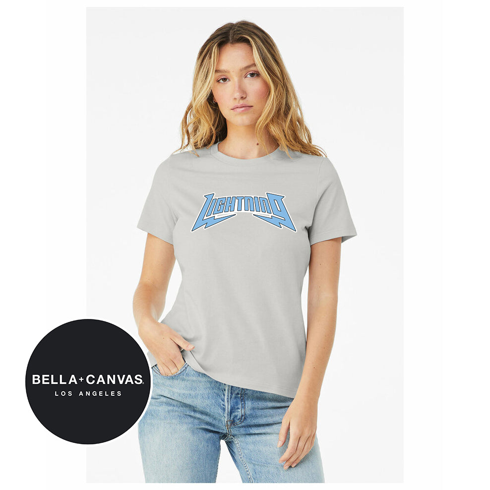 Bella + Canvas B6400 Womens Relaxed Jersey Short-Sleeve T-Shirt - Lightning Baseball