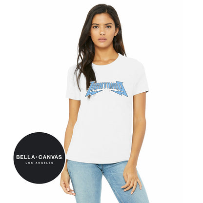 Bella + Canvas B6400 Womens Relaxed Jersey Short-Sleeve T-Shirt - Lightning Baseball