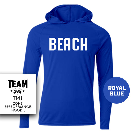 Jax Beach Baseball - BEACH VERSION - Lightweight Performance Hoodie - MULTIPLE COLORS