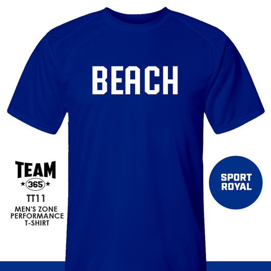 Jax Beach Baseball - BEACH VERSION  - Crew - Performance T-Shirt - MULTIPLE COLORS AVAILABLE