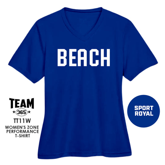 Jax Beach Baseball - BEACH VERSION  - Cool & Dry Performance Women's Shirt - MULTIPLE COLORS AVAILABLE