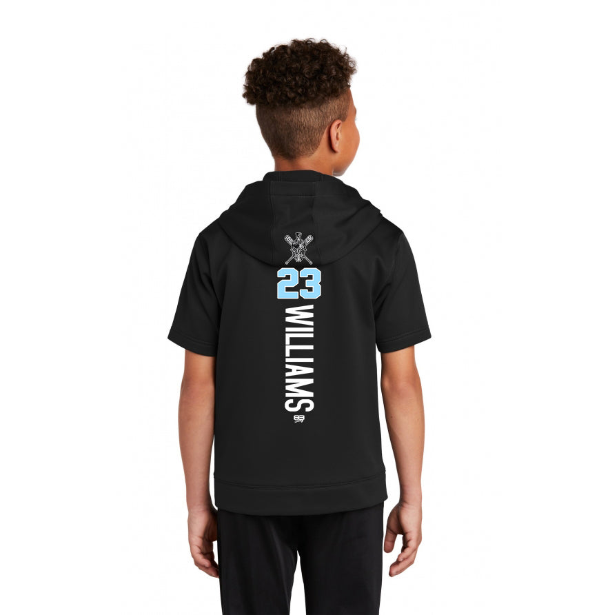 Sport-Tek Youth Sport-Wick Fleece Short Sleeve Hooded Pullover YST251 - St. Johns Titans Baseball