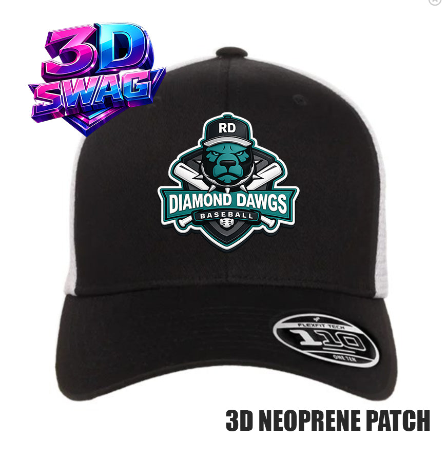 DIAMOND DAWGS - 3D PATCH TEAM HATS - Flexfit 110M Mesh Hat