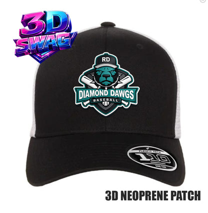 DIAMOND DAWGS - 3D PATCH TEAM HATS - Flexfit 110M Mesh Hat