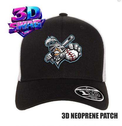 KNIGHTS BASEBALL - 3D PATCH TEAM HATS - Flexfit 110M Mesh Hat