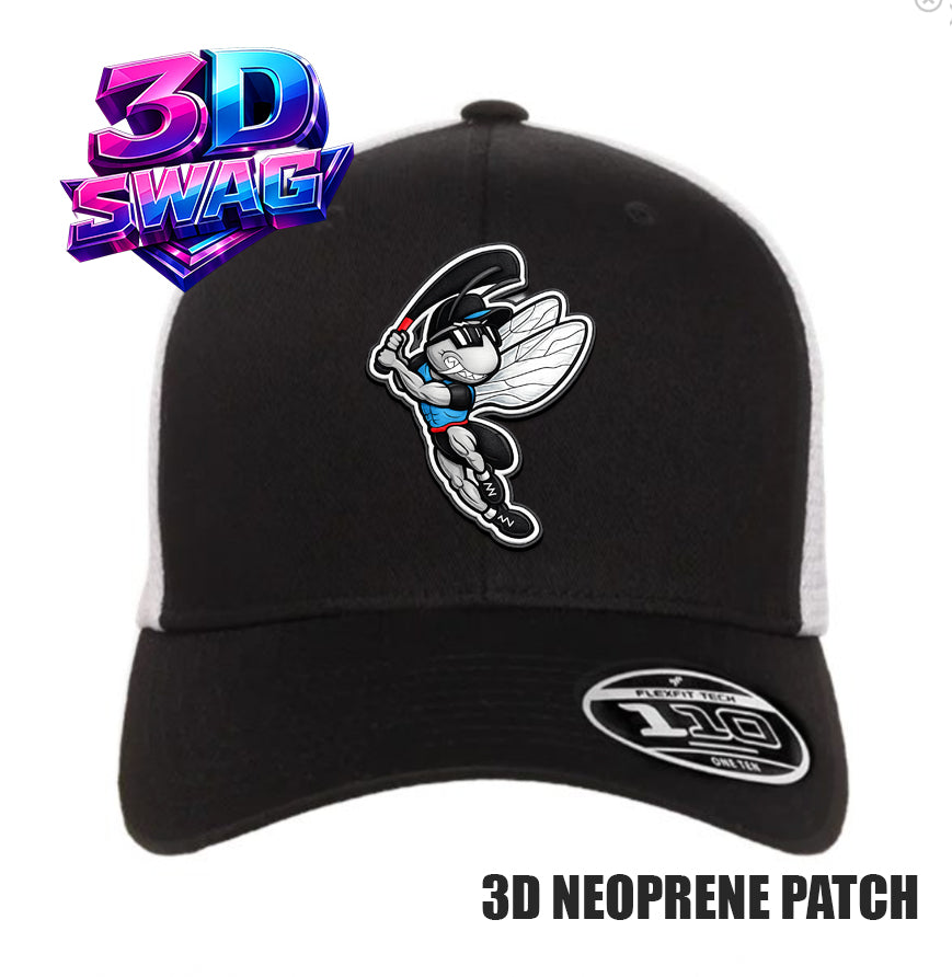 NBC GNATS - 3D PATCH TEAM HATS - Flexfit 110M Mesh Hat