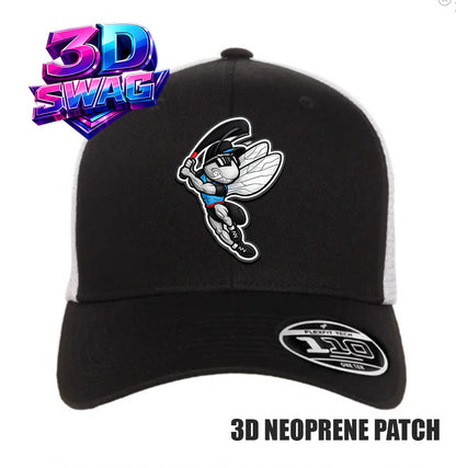 NBC GNATS - 3D PATCH TEAM HATS - Flexfit 110M Mesh Hat