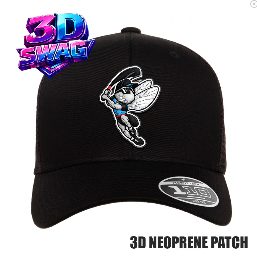 NBC GNATS - 3D PATCH TEAM HATS - Flexfit 110M Mesh Hat