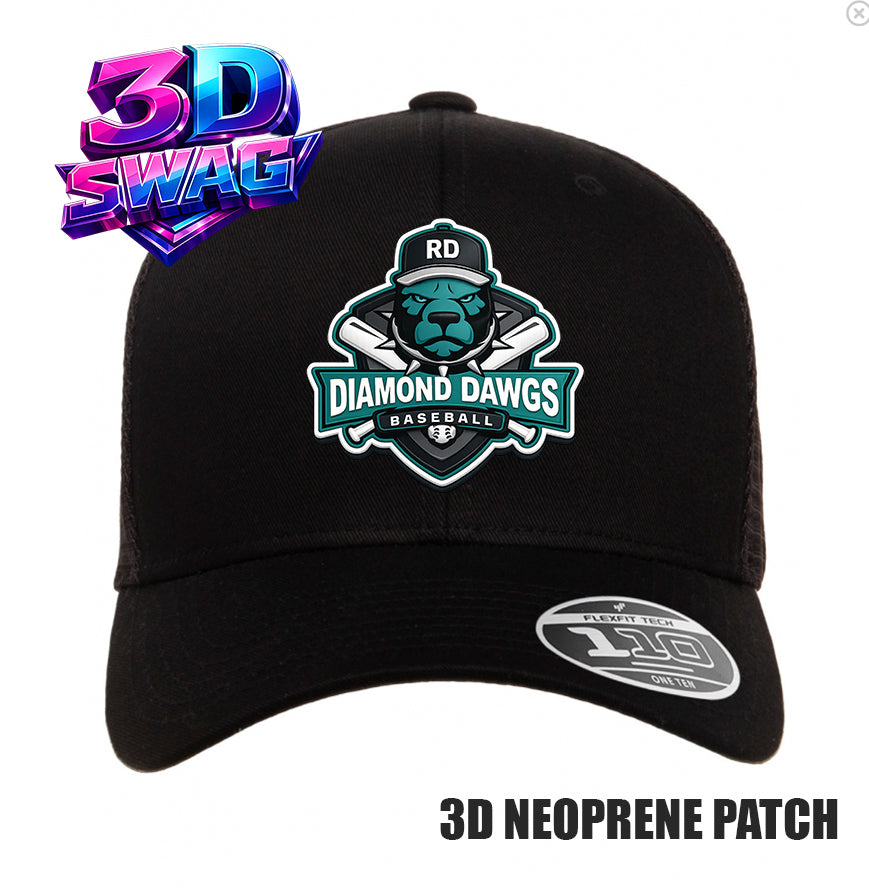 DIAMOND DAWGS - 3D PATCH TEAM HATS - Flexfit 110M Mesh Hat