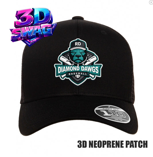 DIAMOND DAWGS - 3D PATCH TEAM HATS - Flexfit 110M Mesh Hat