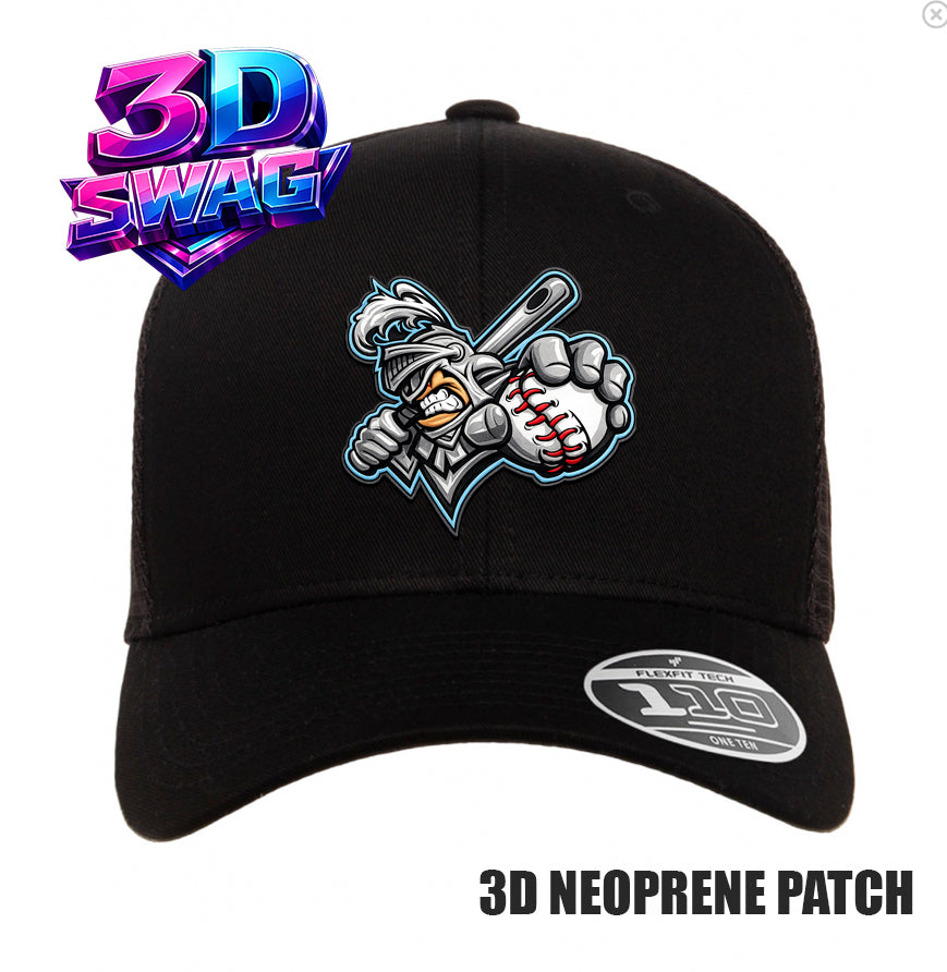 KNIGHTS BASEBALL - 3D PATCH TEAM HATS - Flexfit 110M Mesh Hat