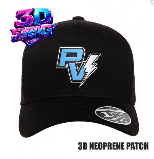 PV LIGHTNING - 3D PATCH TEAM HATS - Flexfit 110M Mesh Hat