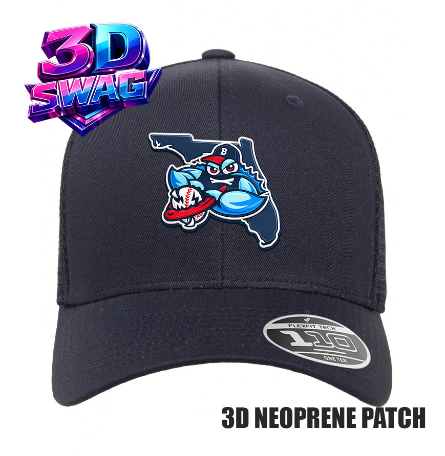 BLUECLAWS - 3D PATCH TEAM HATS - Flexfit 110M Mesh Hat