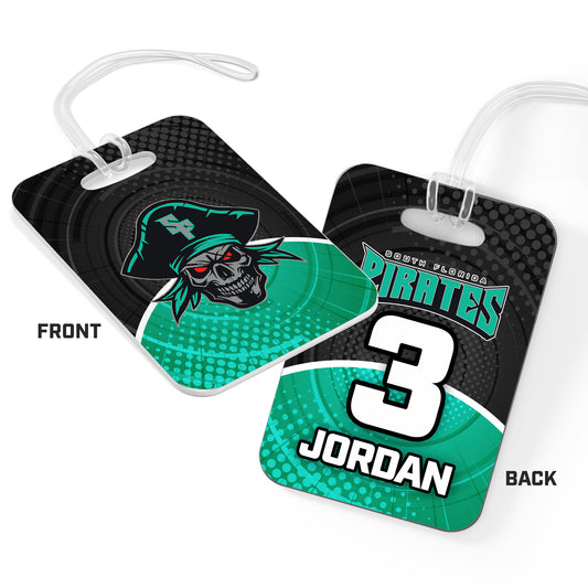 CUSTOM - Hard Acrylic Bag Tag - South Florida Pirates