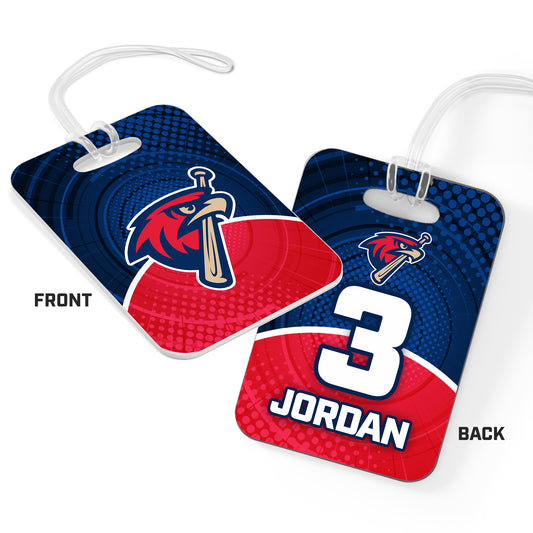 CUSTOM - Hard Acrylic Bag Tag - MSA Redtails Baseball