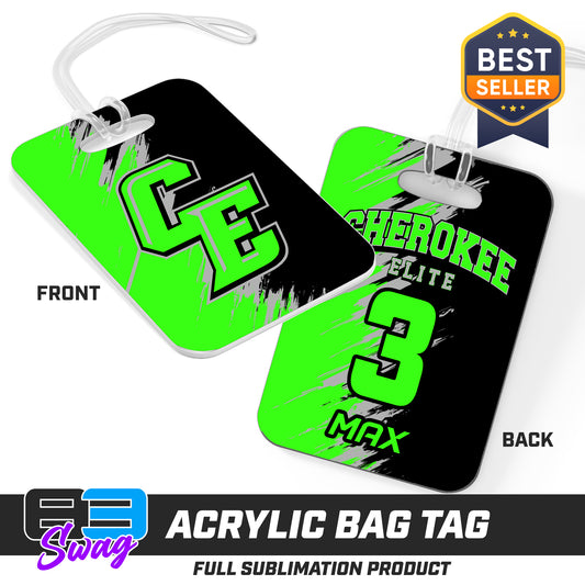 Hard Acrylic Bag Tag - Cherokee Elite Baseball