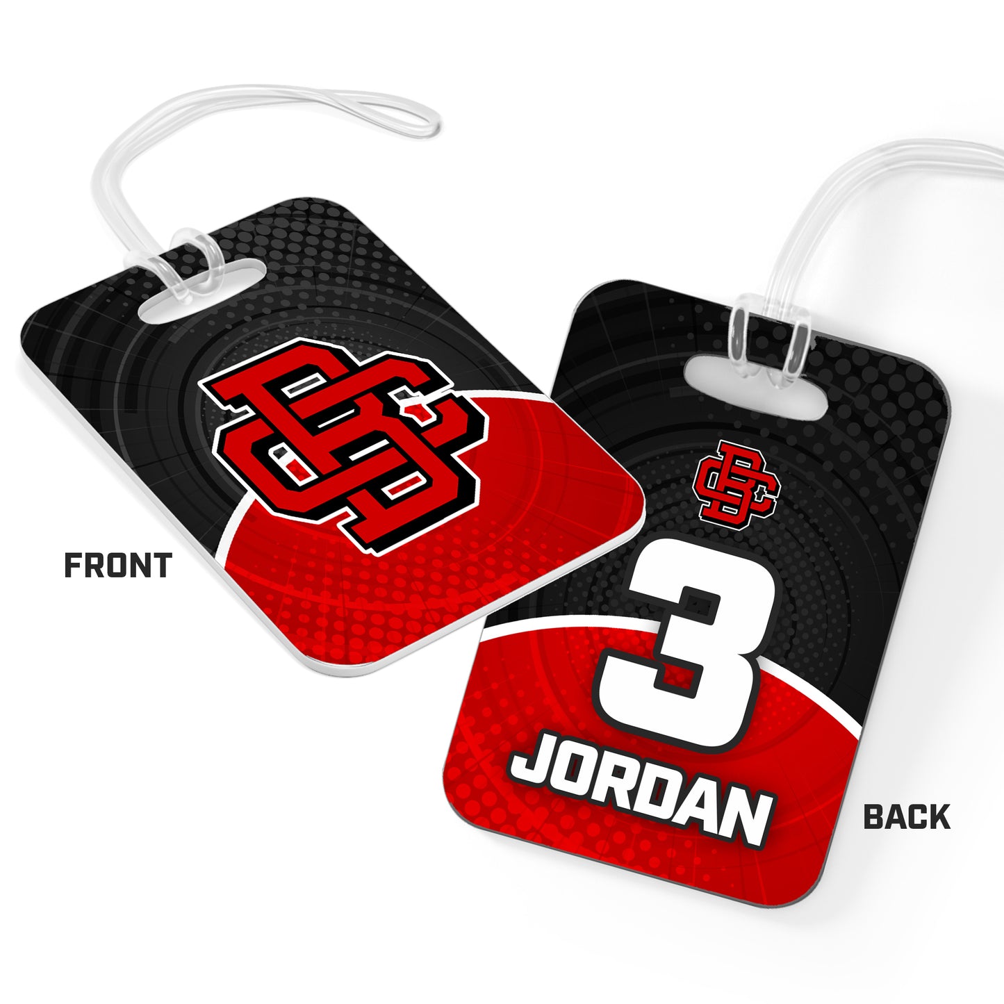 CUSTOM - Hard Acrylic Bag Tag - Creeks Baseball Club - CBC