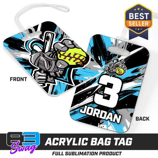 Hard Acrylic Bag Tag - Knights Softball