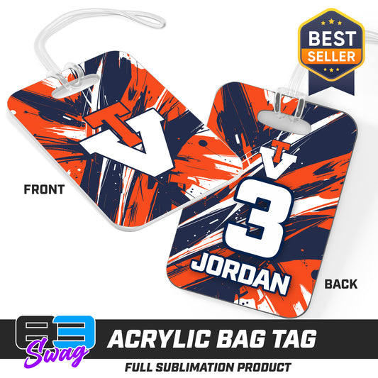 Hard Acrylic Bag Tag - Team Virginia Baseball