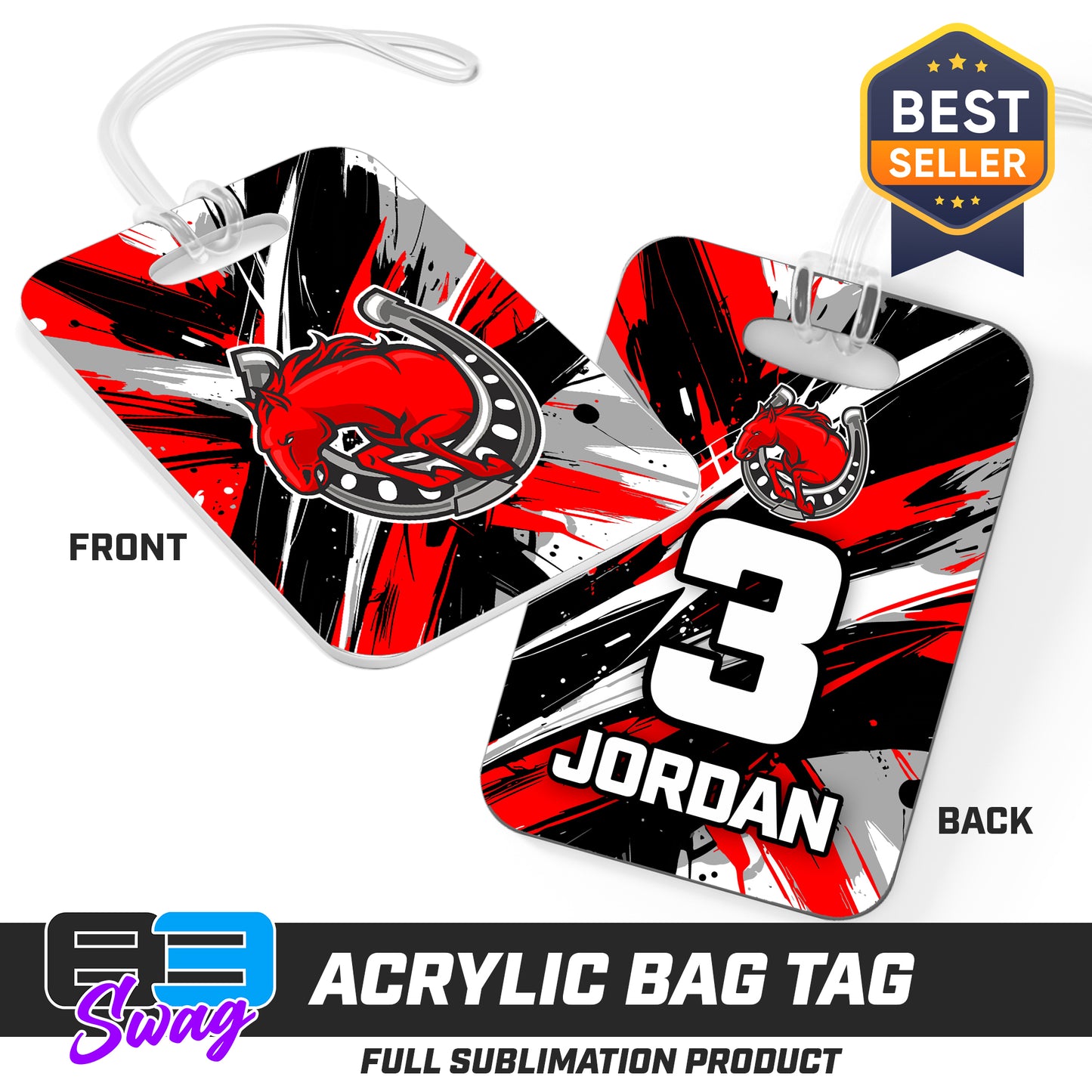 CUSTOM - Hard Acrylic Bag Tag - Stillwater Hockey