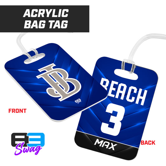 Jax Beach Baseball - JB VERSION - Hard Acrylic Bag Tag