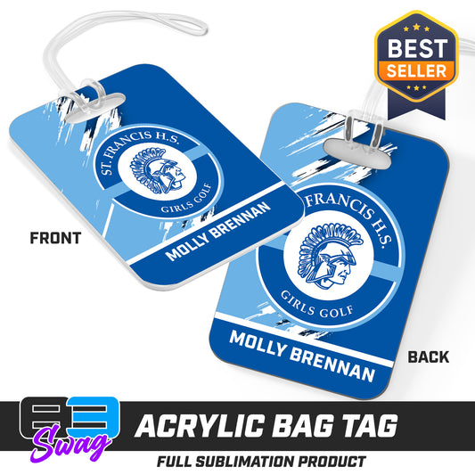 Hard Acrylic Bag Tag - St. Francis HS Girls Golf