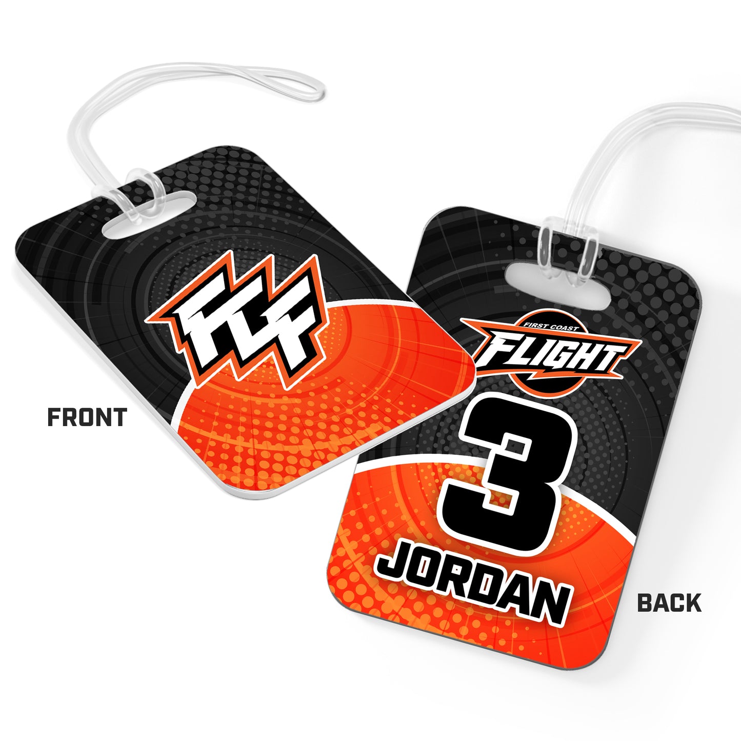 CUSTOM - Hard Acrylic Bag Tag - FCF Flight Baseball