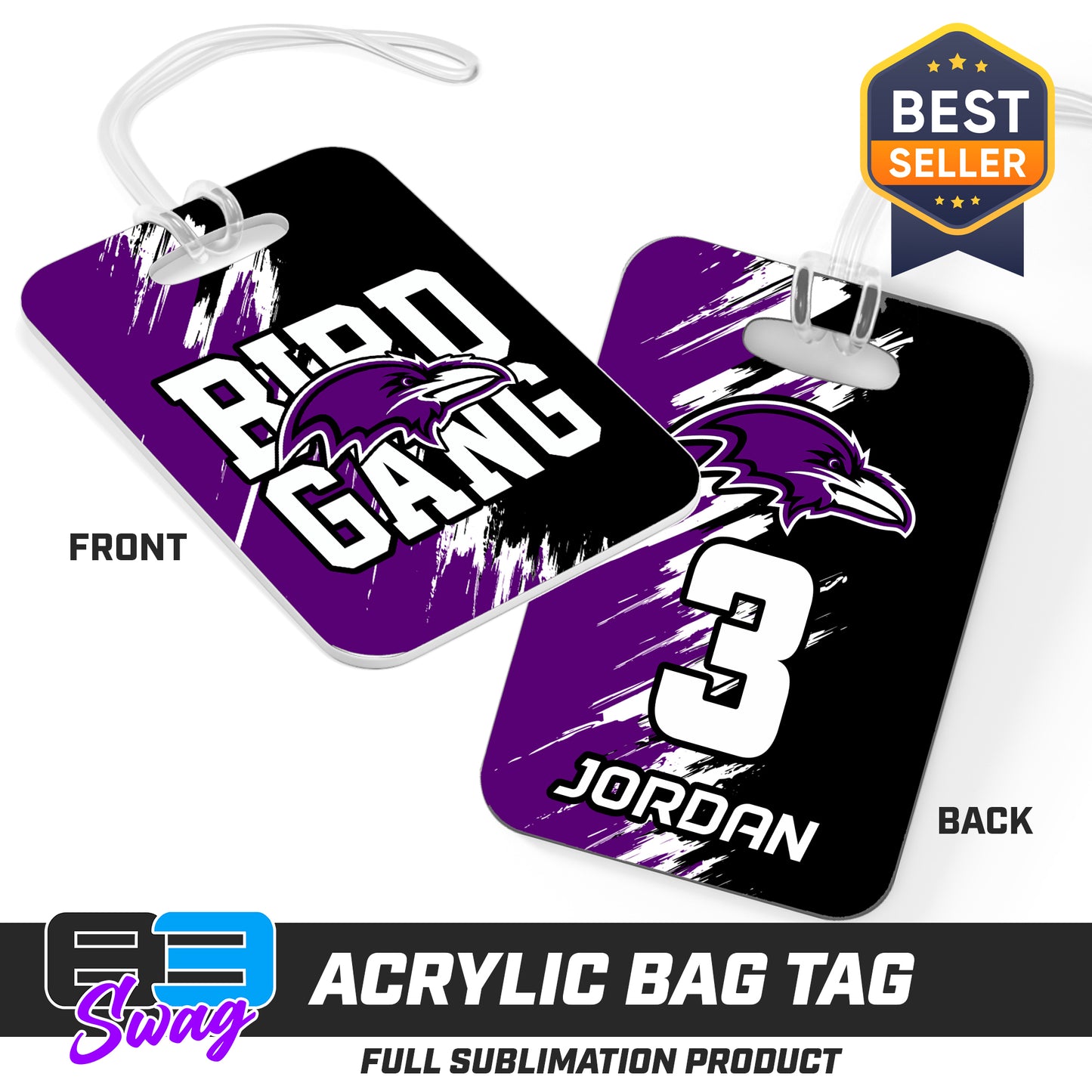 Hard Acrylic Bag Tag - Joliet Ravens Football