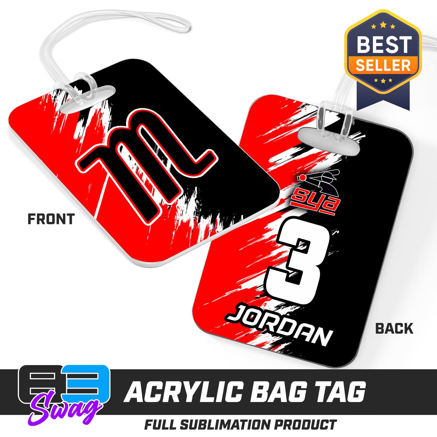 Hard Acrylic Bag Tag - SYA Mets