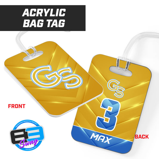 Golden Spikes Baseball - Hard Acrylic Bag Tag