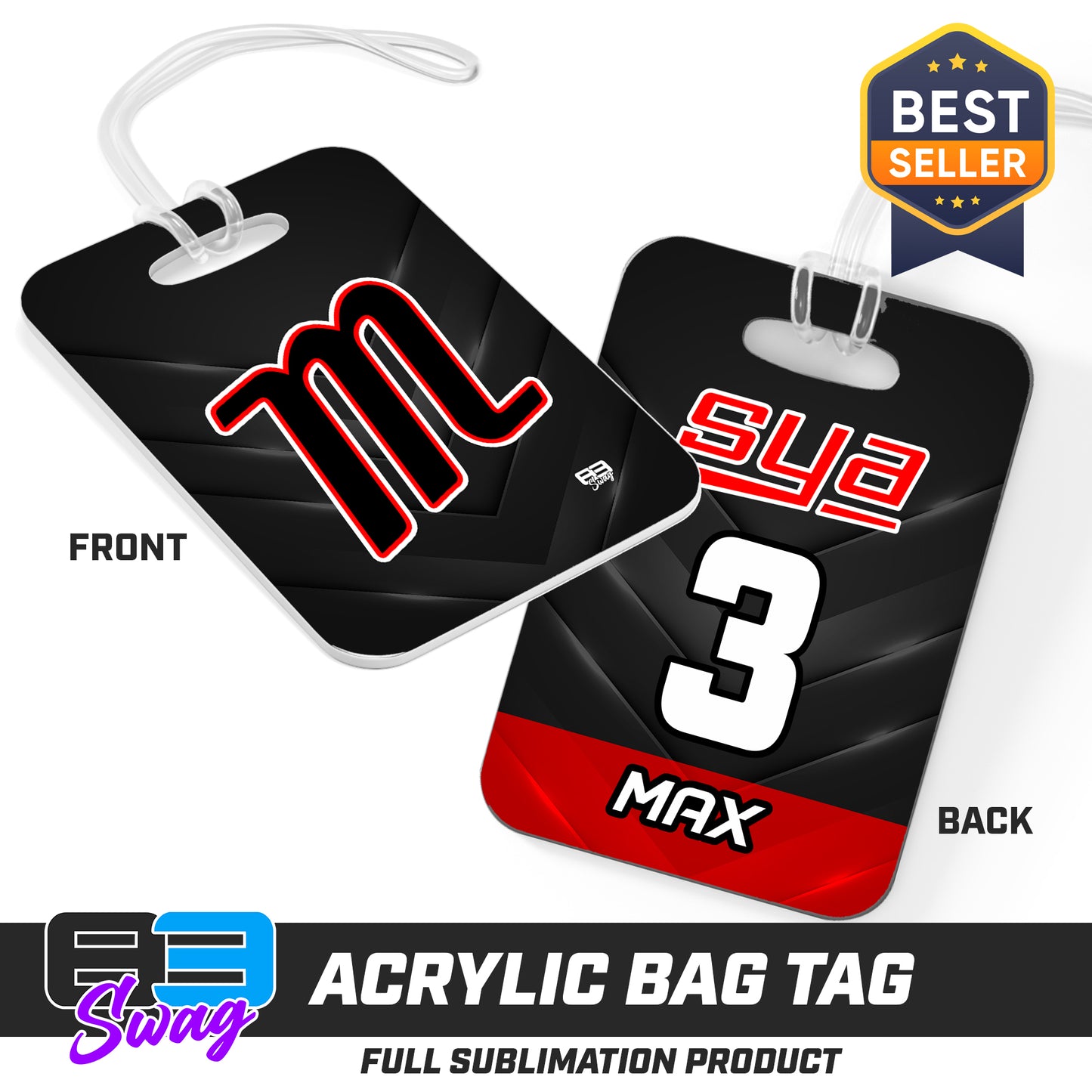 Hard Acrylic Bag Tag - SYA Mets V1