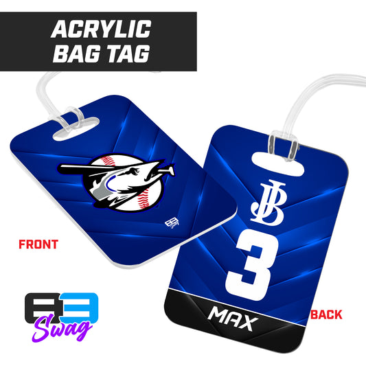 Jax Beach Baseball - CUDA Version - Hard Acrylic Bag Tag