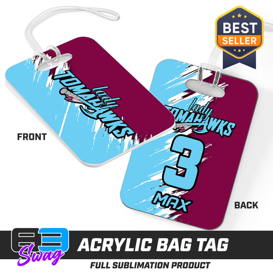 Hard Acrylic Bag Tag - Keystone Heights - Lady Tomahawks Softball