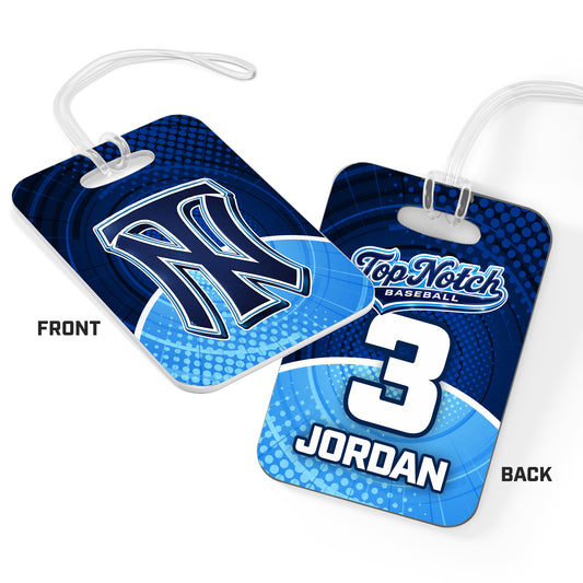 CUSTOM - Hard Acrylic Bag Tag - Top Notch Baseball